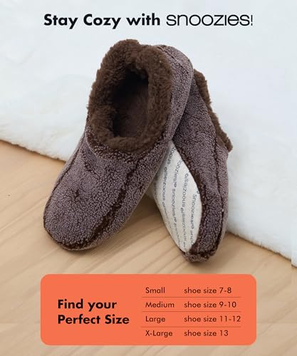 Image of Snoozies Mens Two Tone Fleece Lined Slippers - Comfortable Slippers for Men - Two Tones