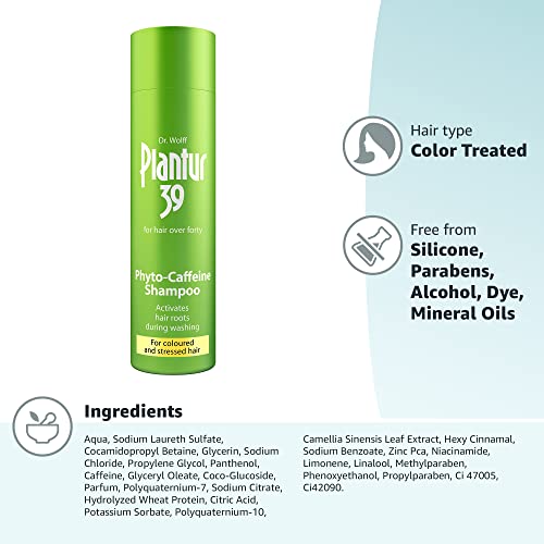 Plantur 39 250ml Phyto-Caffiene Shampoo for Coloured and Stressed Hair