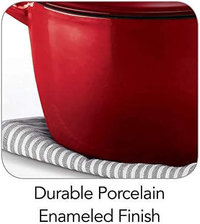 Enameled Cast Iron Covered Round Dutch Oven - Thumbnail 5