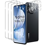 Xunzii Pellicola Vetro Temperato per Realme Note 70T, con HD Protezione Lente Fotocamera, [Durezza 9H Anti Graffi] Vetrino Protezione Schermo Pellicola Protettiva [3+3 Pezzi]