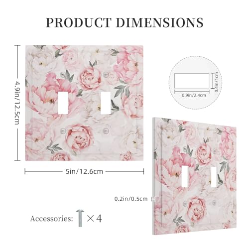 Plaque murale décorative durable à double bascule aquarelle florale anti-rayures - 6