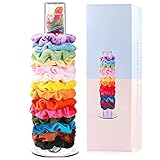 10 Zoll Scrunchies Halter,1Stück Acryl Haargummi Halter Ständer,Skrunschis Haargummis Scrunchie Veranstalter pferdeschwanz Anzeige für Geschenke für Teenager-Mädchen Damen(Öffnen Deckel)