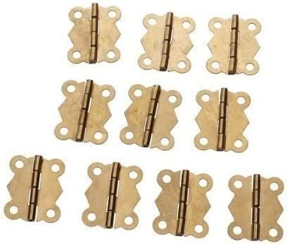 Nvsfzgiyg One Color Antique Hinges,Bronze Decorative,Wooden Box Hinge,10Pcs Mini Iron Butterfly Cabinet Drawer Door Butt