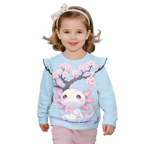 Baby Girl's Pullover Toddler Kids Crew Neck Pullover Sweatshirt Cute Ruffle Casual Long Sleeve Shirts Fall Clothes