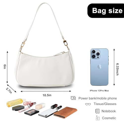 Shoulder Bag for Women with 2 Removable Straps and Zipper Closure Crossbody Bags Clutch Tote HandBags Purses4