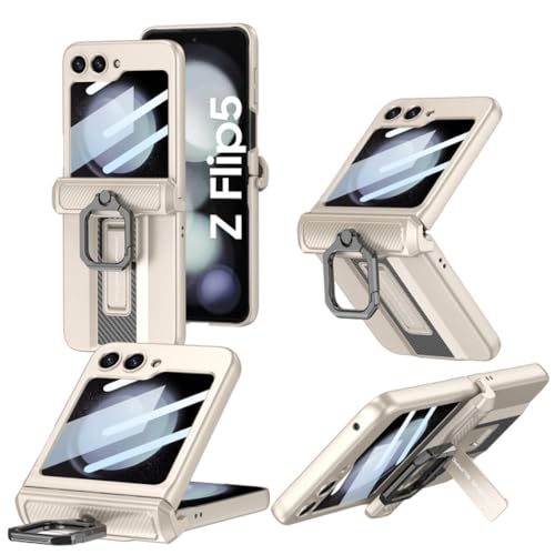 Coque Galaxy Z Flip 5 antichoc à charnière magnétique et film miroir