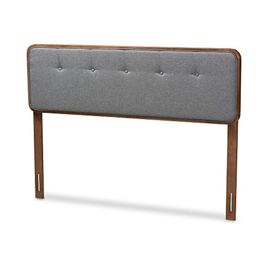 Baxton Studio Headboards, Queen, Dark Gray/Walnut
