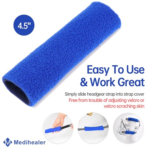 8 Pack CPAP Headgear Strap Covers, Universal and Reusable CPAP Strap Covers, Soft-Fleece Strap Pads for Reduce Red Marks, Great Value Kit Supplies by Medihealer