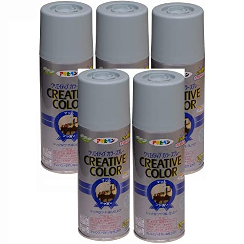 アサヒペン クリエイティブカラースプレー 300ML 06スモーキーグリーン 【まとめ買い5缶セット】