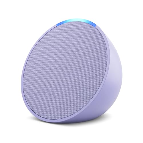 Amazon Echo Pop| Smart speaker with Alexa and Bluetooth| Full sound, balanced bass, crisp vocals| Purple view 1