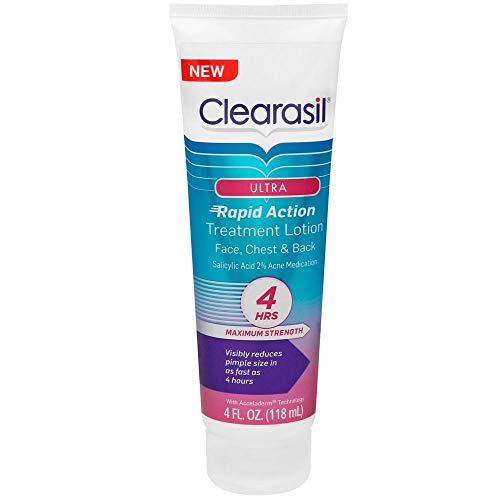 Clearasil Ultra Rapid Action Facial Treatment Moisturizing Lotion, 4 oz(Pack of 2)