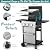 GRILL DEPOTS 3 Burner Propane Gas Grill with Foldable Side Tables & Lid, 30,000 BTU Outdoor BBQ Grill for Backyard Patio - Stainless Steel Plancha & Cast Iron Cooking Grids Combo