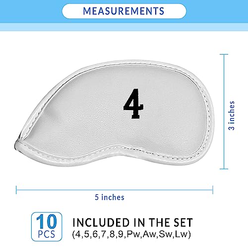 All Teed Up Capas para Cabeça de Taco de Golfe de Ferro e Cunha de Couro Magnético Premium | Conjunt