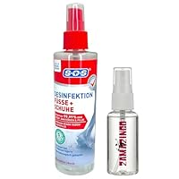 SOS Fuß-Desinfektion-Spray 250ml inkl. Sprühflasche in Reisegröße 30ml | Nach Normen Geprüft, wirksam bei Fußpilzerregern, Wirksam gegen Faden & Hefepilze, Beseitigt 99,99% der Bakterien