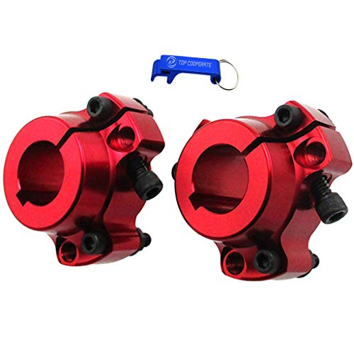 TC-Motor Lightened Billet Aluminum 1" 25mm Rear Wheel Hubs 1/4" Bolts For Racing Go Kart Drift Trike (Red)