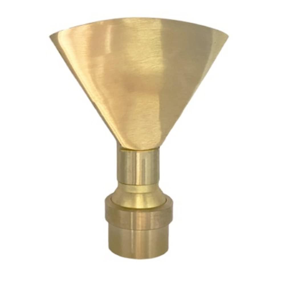 Drincoshow 1/2'3/4" 1" 1.5" 2" 2.5" 3" Fan-Shaped Fountain Nozzle SS304 Flat Mouth Spray Nozzle Water Spray Head for Garden Water Fountains and Ponds (BRASS 1.5" Enlarge)