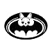 12.7x8.1cm Chihuahua Batman Logo Pies Kreatywny Samochód Naklejki Klasyczne Funny Okno Dekoracyjne Kalkomanie C6-1457 JIYAMI'EN EL (Color : Black)