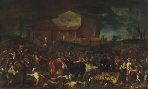 Toile Foire de Poggio a Caiano de Giuseppe Maria Crespi - Impression murale salon 60x90cm