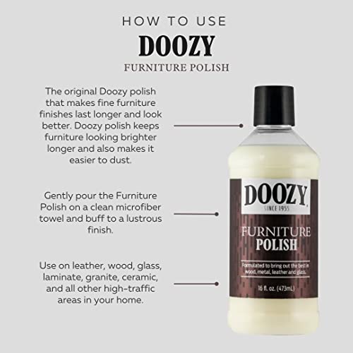 Doozy Furniture Polish - Formulated For Wood, Metal, Leather & Glass - 16 Ounce #TOP1