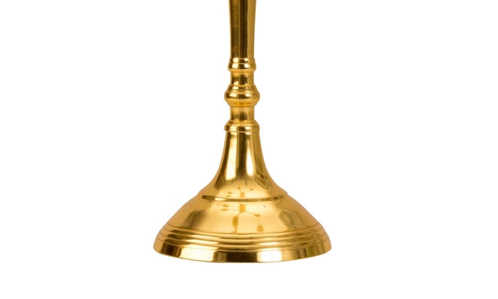 Candeliere a 5 braccioli Candelabro metallo, oro placcato Altezza 60 cm