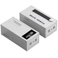 Aspetto del contenitore Ricarica rapida Power Bank da 50000 Mah Alimentatore mobile da campeggio esterno di grande capacità 66Wpd20W,Black- 50000mAh