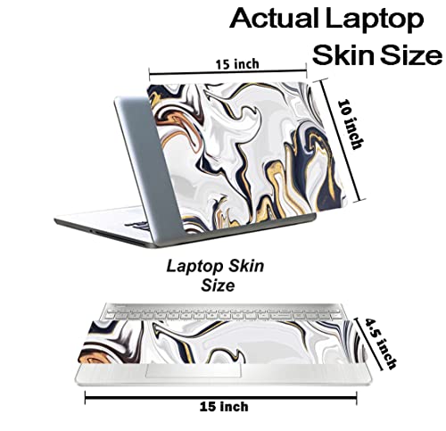 Image of Marbel D13 Top+Wrist Pad Vinyl Laptop Skin /Sticker /Cover for 15 to 15.6 Inches Laptops Laminated-Removable-HD Quality Compatible for Hp-Dell-Sony-Lenovo-Asus etc.(15x10 Inches)