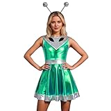 Utilisations polyvalentes pour des événements cosmiques, que ce soit pour des soirées à thème extraterrestre, des carnavals sur le thème de la science-fiction, des conventions de bandes dessinées ou des événements spatiaux - ce costume d'extraterrestre vous transforme en visiteur galactique. Le design ravit les adultes et les adolescents à chaque célébration cosmique.