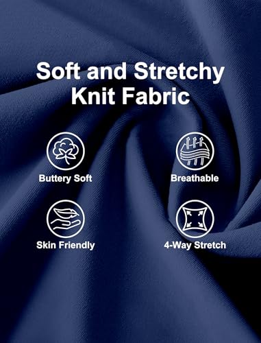 Image of Wide Leg Work Pants for Woman Stretchy Office Slack Dress Pants Business Trousers with Pockets