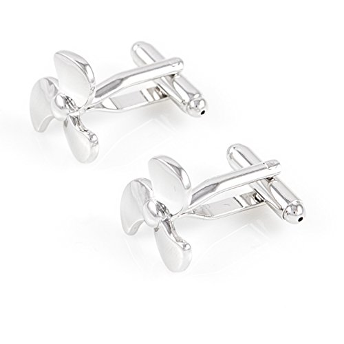 MRCUFF Propellor Propeller Ship Boat Pair of Cufflinks in a Presentation Gift Box & Polishing Cloth3