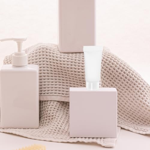 ULDIGI 50 Stück 50 Stück Reise Zahnpastatuben 5ml Nachfüllbare Kosmetik Quetschtuben aus Kunststoff mit Schraubverschluss Auslaufsichere Kleiner Flaschen für Lotion Creme und Shampoo