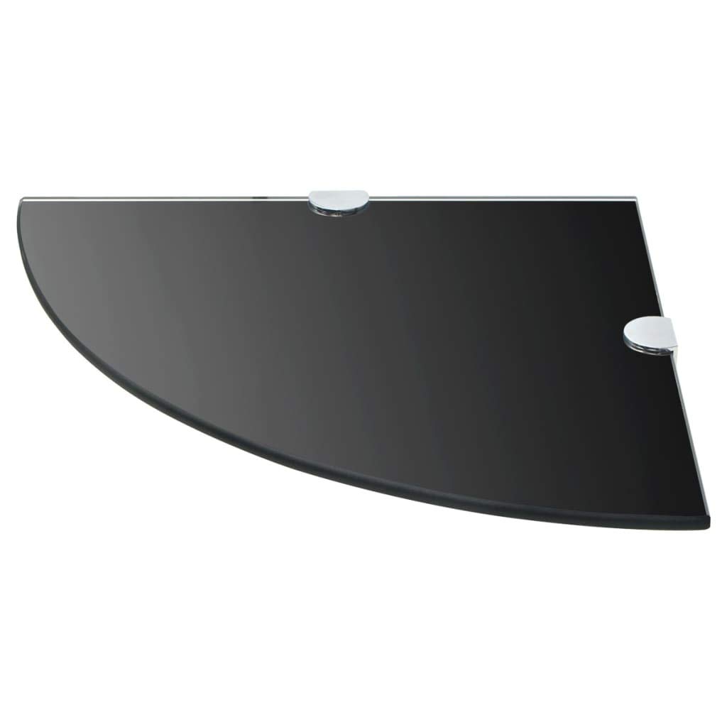 Étagère d'angle en verre 8 mm pour optimiser les petits espaces muraux