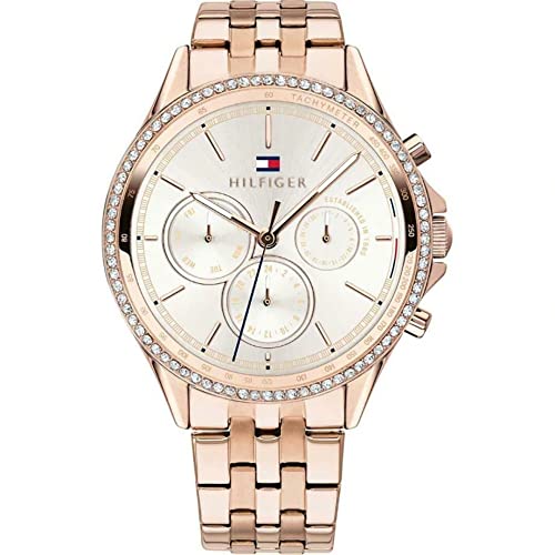 Tommy Hilfiger Reloj Analógico De Cuarzo Multifunción Para Mujer Con Correa En Acero Inoxidable Color Oro Rosado - 1781978 Tommy Hilfiger Reloj Analógico De Cuarzo Multifunción Para Mujer Con Correa En Acero Inoxidable Color Oro Rosado - 1781978