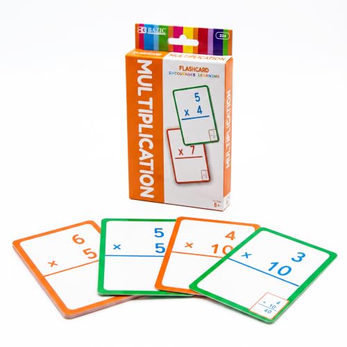 Image of BAZIC Products Multiplication Flash Cards, 36 Cards, Self-Checking