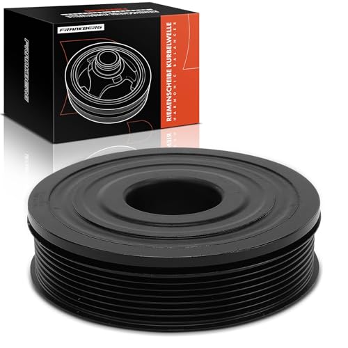 Frankberg Riemenscheibe Kurbelwelle Kompatibel mit Me.gane II Stufenheck LM0/1 Qashqai +2 I J10 JJ10E NJ10 Laguna III BT0/1 Vivaro Combi X83 X-Trail T31 Replace# 8200767762