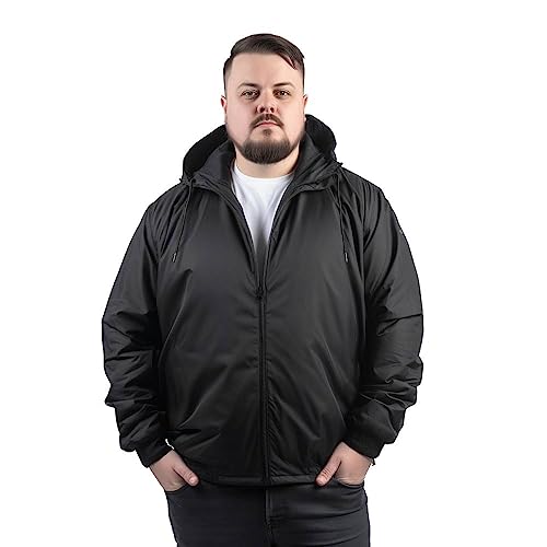 Agasalho Casaco Jaqueta Corta Vento Preta Plus Size Grande Masculino Impermeavel com Touca Tamanho:G