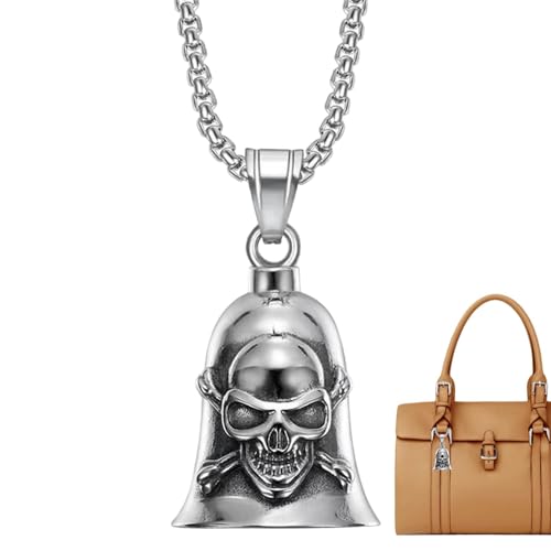 Shurzzesj Motorcycle Bell, Guardian Bell | Gremlin Versatile Skull Design - Hip Hop Biker Guard Bells for Cars, Bikes, Bags, Gates