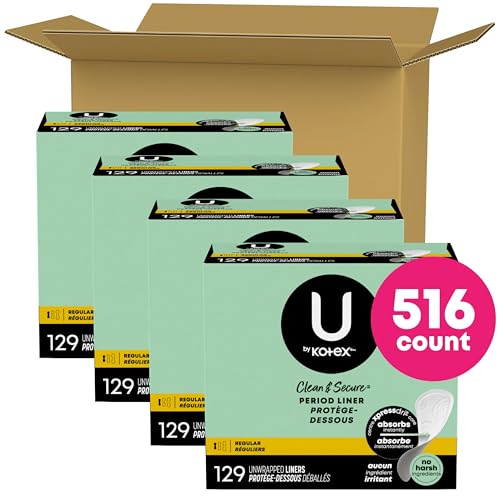 U by Kotex Panty Liners, Clean & Secure, Light Absorbency, Regular Length, 64 Count (Packaging May Vary) - Image 3