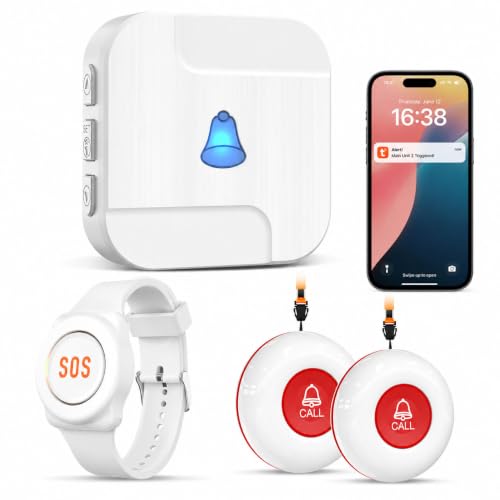 ChunHee WiFi Notrufknopf für Senioren mit App und Armband
