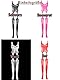 Mingnos Damen Bodystockings Catsuit Sexy Reizwäsche Netzbody Cut Out Ärmellose Nachtwäsche Body Strumpf Rosa