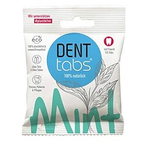 Denttabs – Tandenborsteltabletten mint met fluoride, per stuk verpakt (1 x 125 stuks)