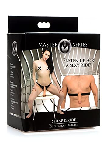 Master Series Strap & Ride Premium Strap-On Harness For Women, Men, & Couples, G-Spot Anal Prostate & Vagina Adult Toy, Strap-On Harness, Black. Dildo Not Included #TOP2