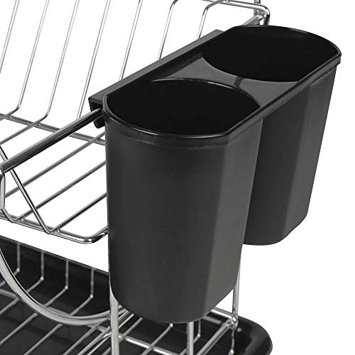 Escorredor De Louças Preto 2 Andares 19 Pratos Maggiore Mor