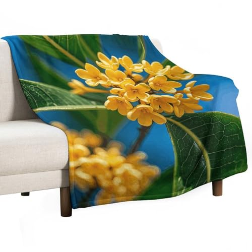 Couverture en molleton d'exception douceur premium 177,8 x 203,2 cm jaune osmanthus - 2