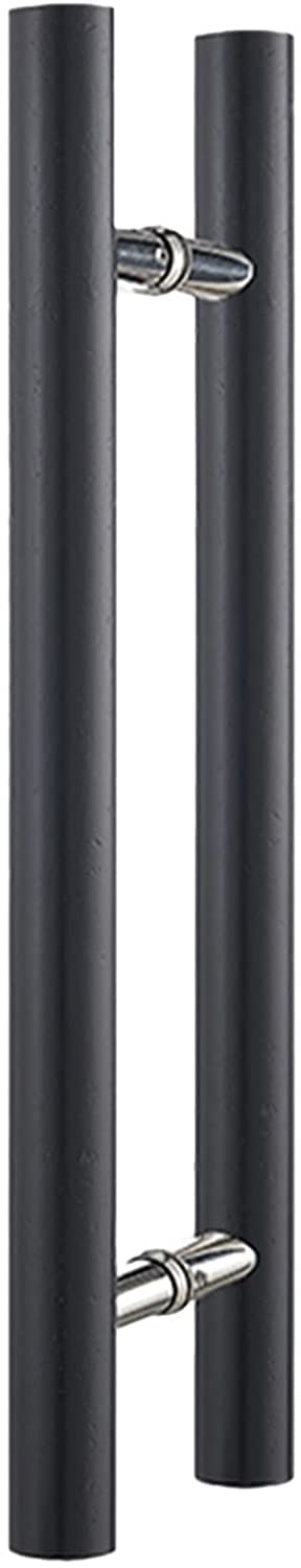 Niusabou Black Door Handle Barn, Wooden Sliding Barn Door Handle 2 Sided H Sround Bar For Glass Multicolor 40-150Cm(,40Cm/1.3Ft)