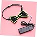 LIFKOME Fashionable Party Bow Tie Green Flashing Tie Led Lights for Dress up No Battery Required