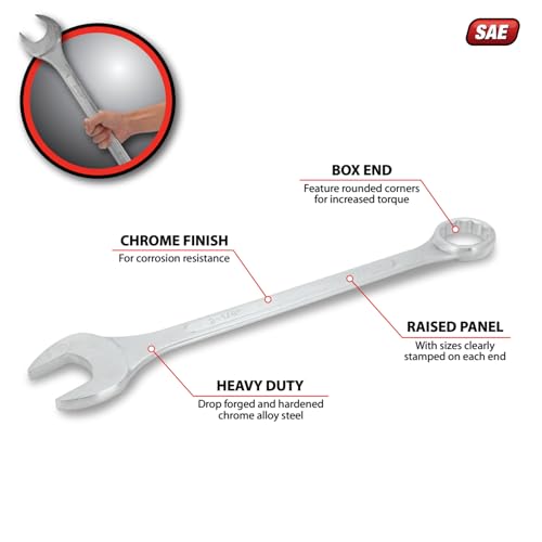 Image of Performance Tool W353B 12-Point Combo Wrench with Satin Chrome Finish 2-1 /8-Inch Combo Wrench