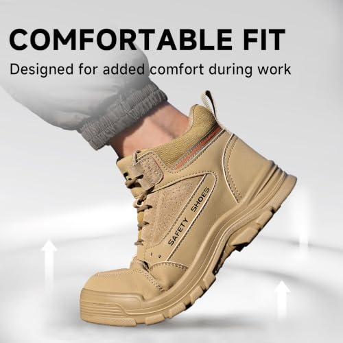 Image of Steel Toe Work Boots for Men Puncture Resistant Safety Boots