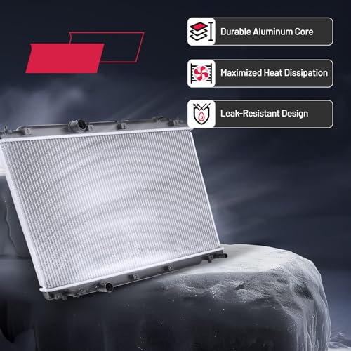 Image of BDFHYK 13626 Aluminum Radiator for Honda CR-V 2017-2022, CU13626 DPI 13626, 1-Row 16mm Core, Direct Fit Replacement, OE 19010-5PA-A01