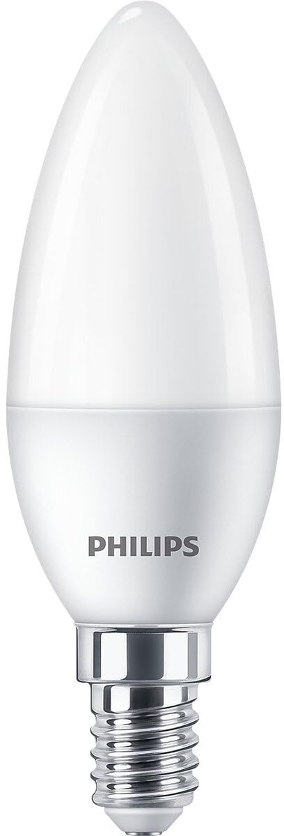 Philips LED Frosted B35 Candle Light Bulb 3 Pack - Warm White 2700K - E14 Small