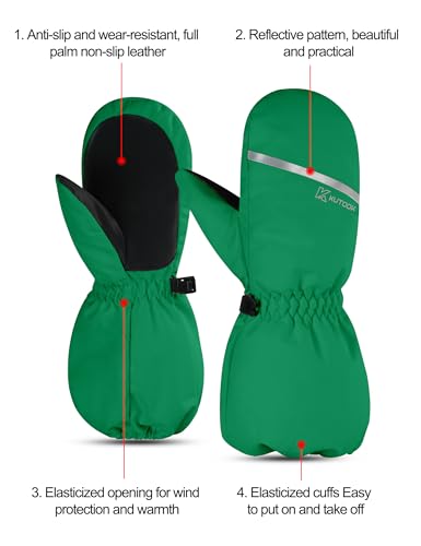 Manoplas de esquí impermeables para niños con Thinsulate 3M 5